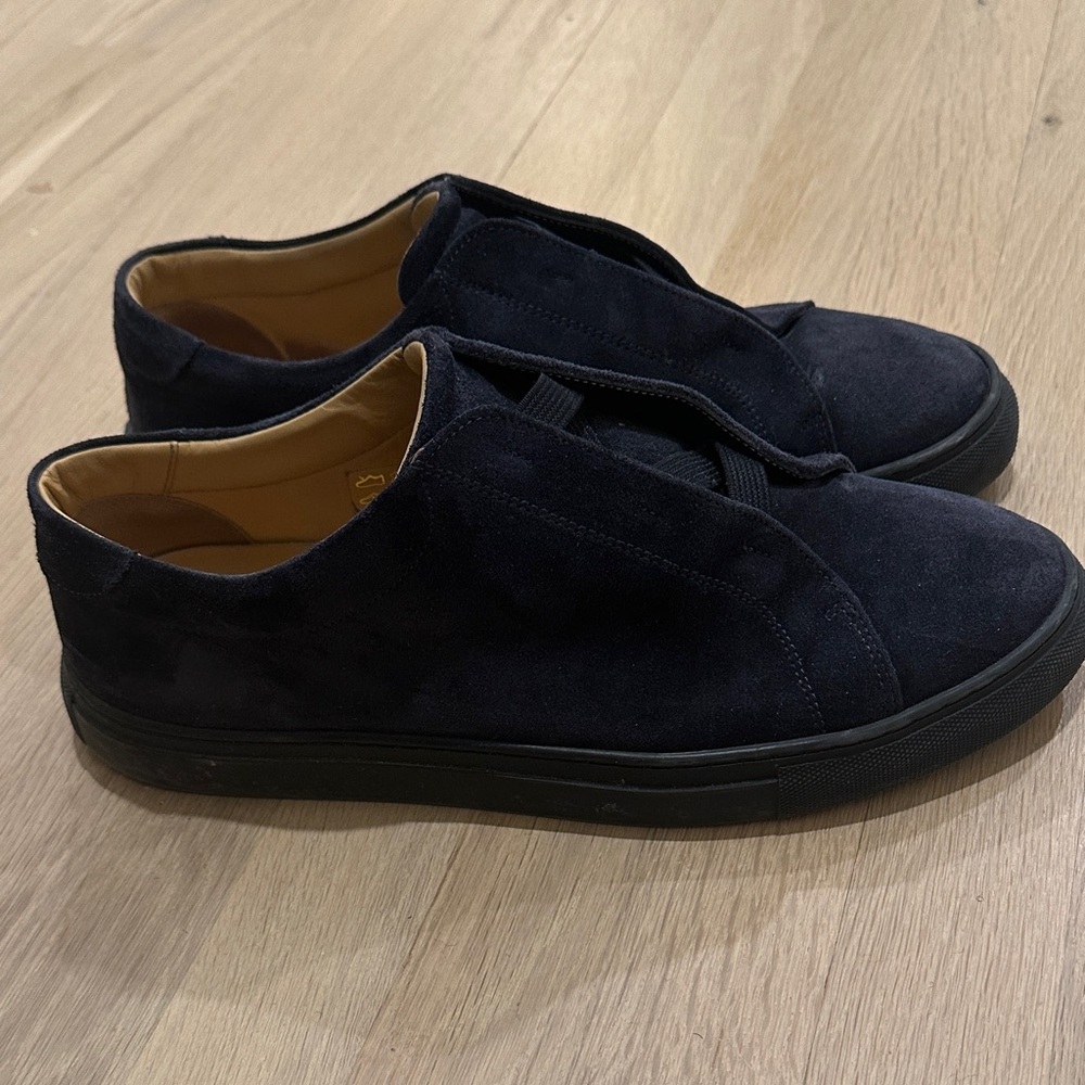 Myrqvist Navy Suede Dress Sneakers